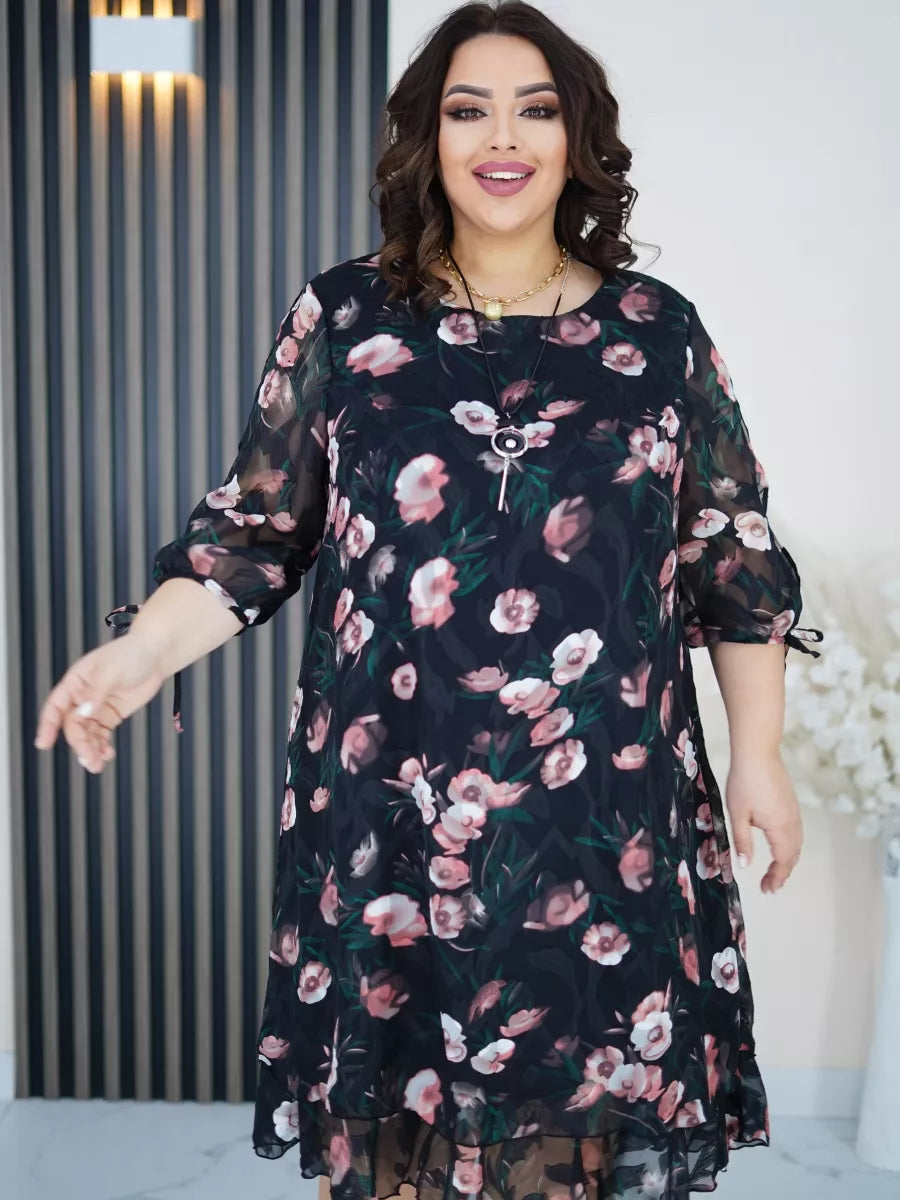 【🥻 Stil nou de primăvară】🤩【S-5XL】Rochie elegantă din șifon 3910889