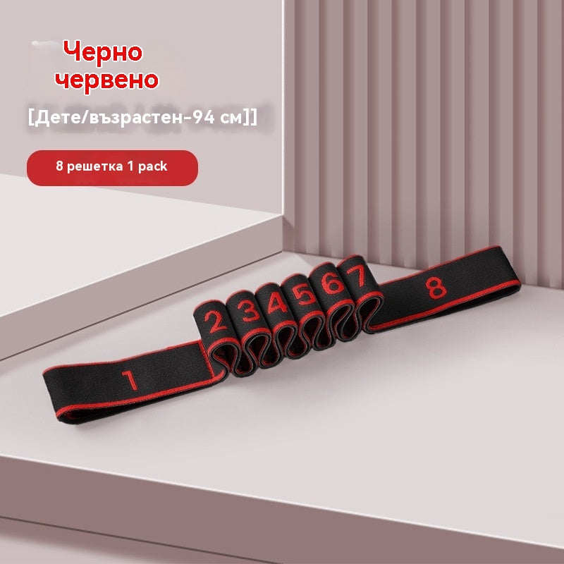 Ластик за изграждане на мускули, разтягане на краката и ластик за хора на средна и по-възрастна възраст.