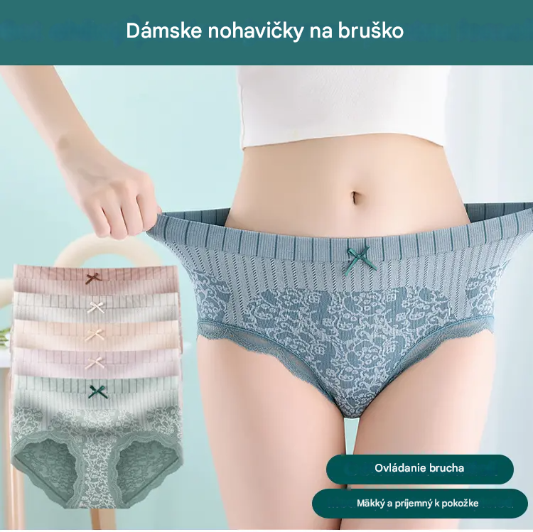 🔥【8 kusov】🔥Časovo obmedzená ponuka, zľava až 49%🔥Dámska antibakteriálna spodná bielizeň s vysokým pásom odvádzajúca vlhkosť