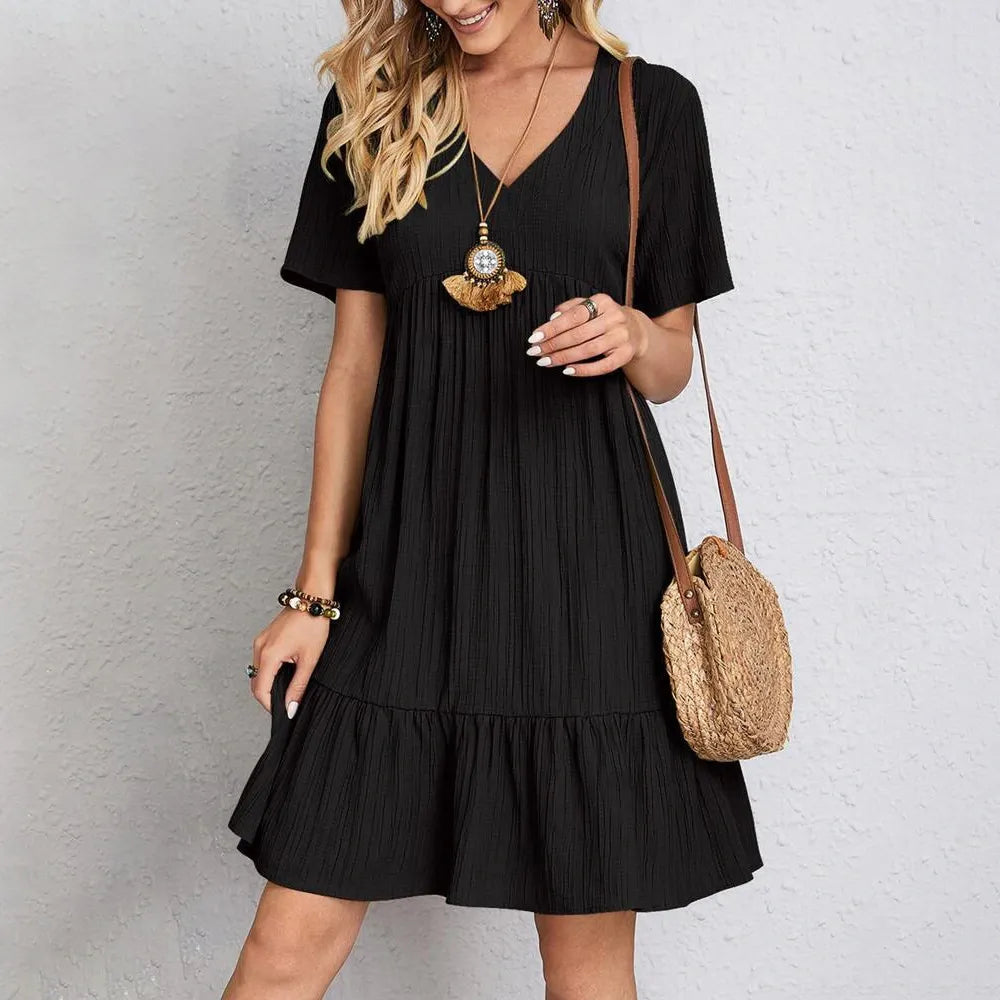 🏆【Reducere mare】Rochie lejeră, casual, la modă 2025, 🌻🌼Mai multe culori disponibile, perfectă pentru vara fierbinte