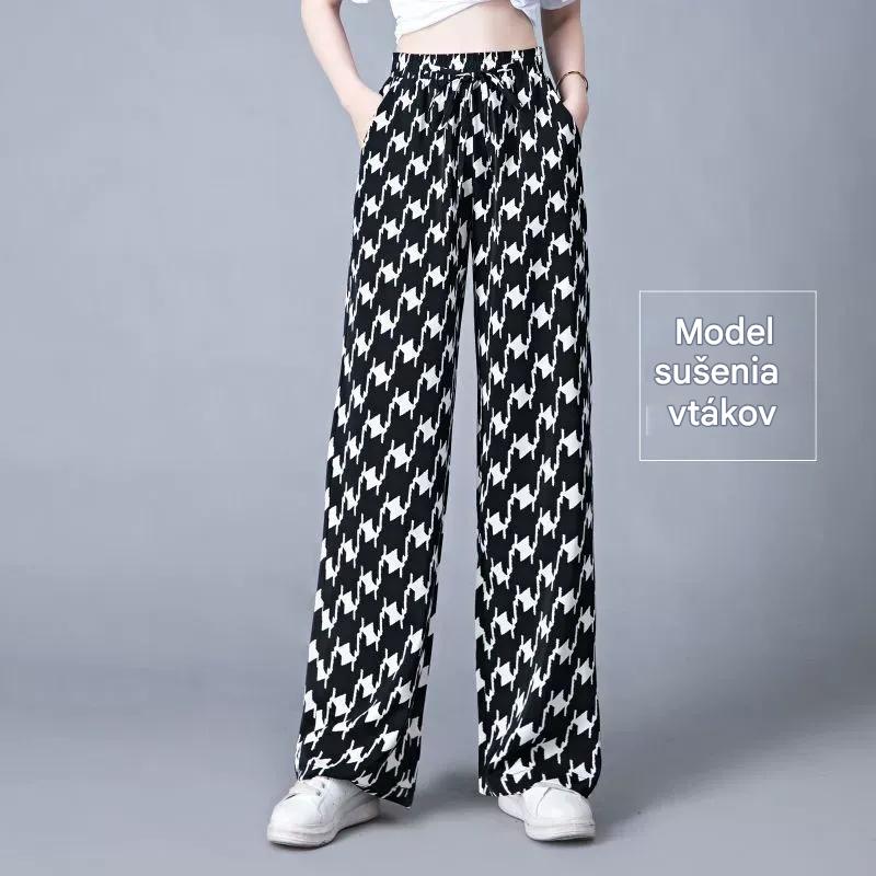 🔥 🔥【40-105KG】👖Dámske ležérne nohavice z ľadového hodvábu, plus size, slim strih, príjemné na dotyk a priedušné