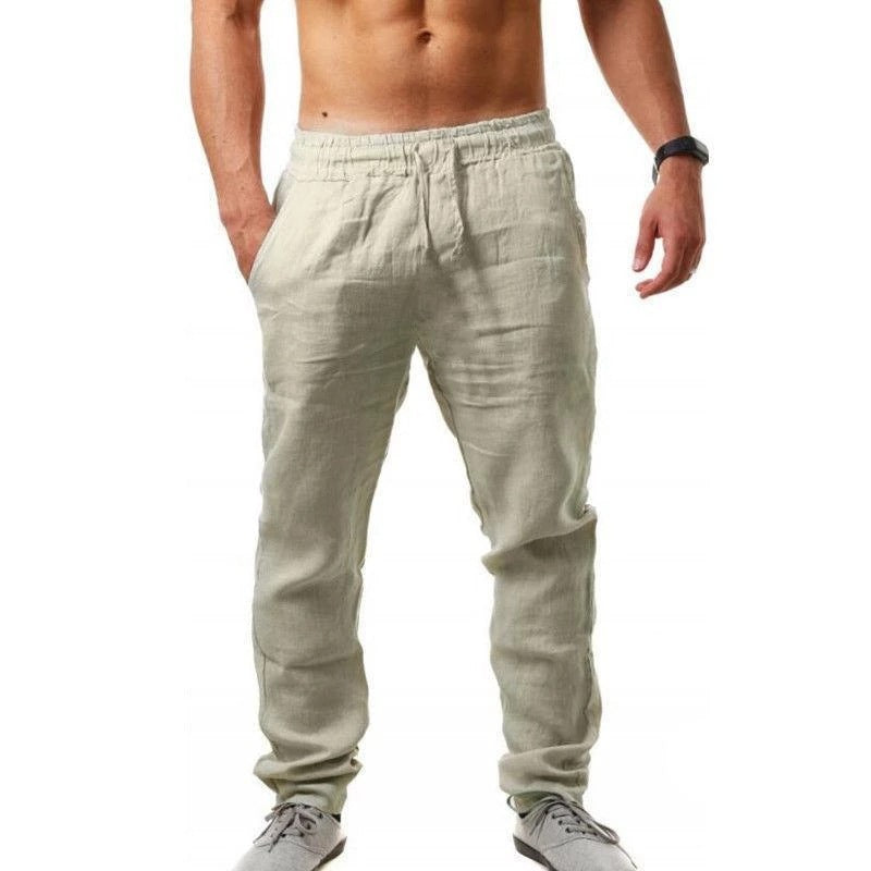 💥【Časovo obmedzená ponuka】👖【S-4XL】2025 nové letné pánske voľné, priedušné a pohodlné ležérne tepláky z bavlny a ľanu
