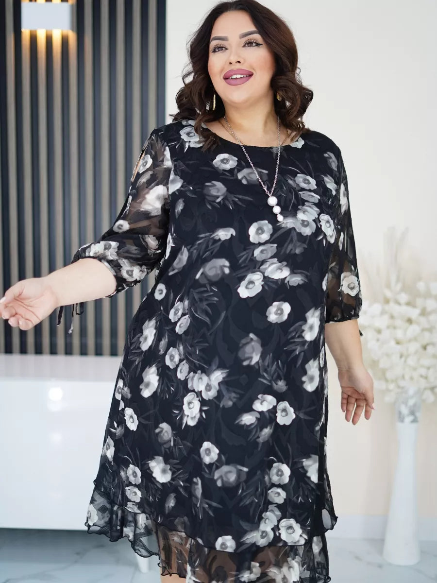 【🥻 Stil nou de primăvară】🤩【S-5XL】Rochie elegantă din șifon 3910889
