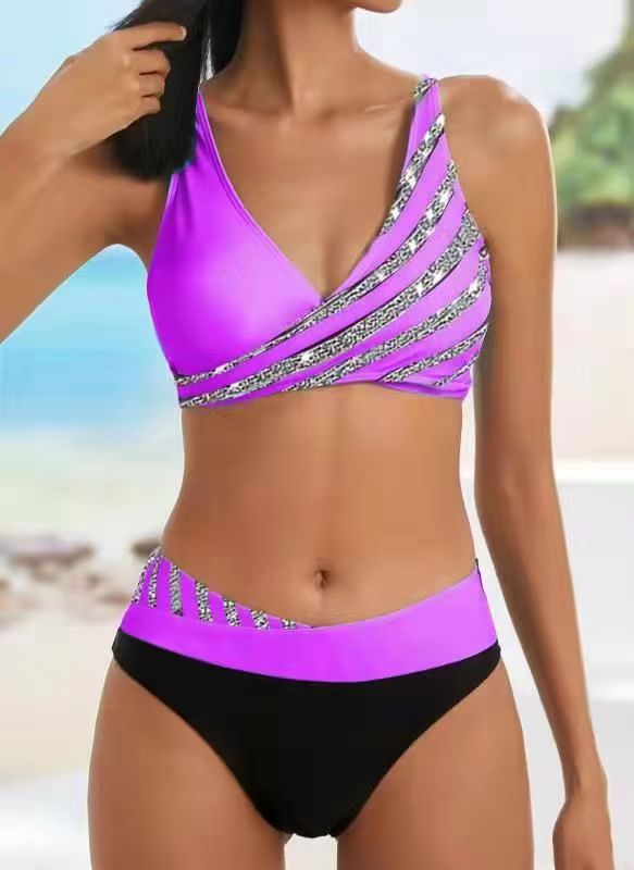 👙【Cumpără 1, primești 1 gratuit】👙Set de costume de baie cu imprimeu pentru femei, nou, 2025