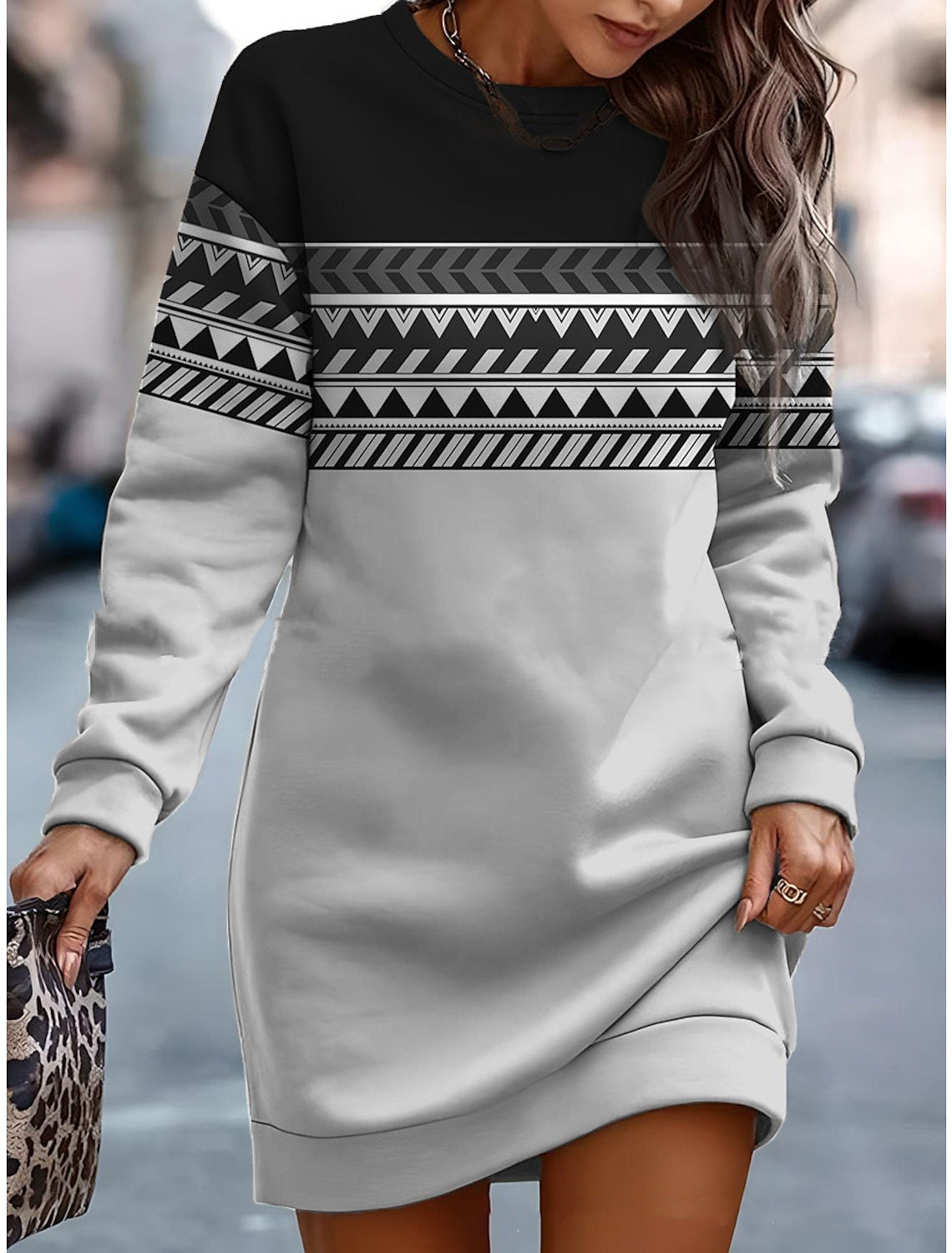 🔥【S-3XL】Nové jarné šaty s okrúhlym výstrihom 2025 3904302