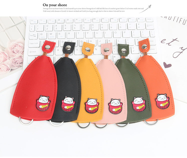 【📢📢 ¡El precio más bajo por tiempo limitado!💥】 (🔥 1 juego de 6 piezas) Bolsa/Estuche para llaves con cordón