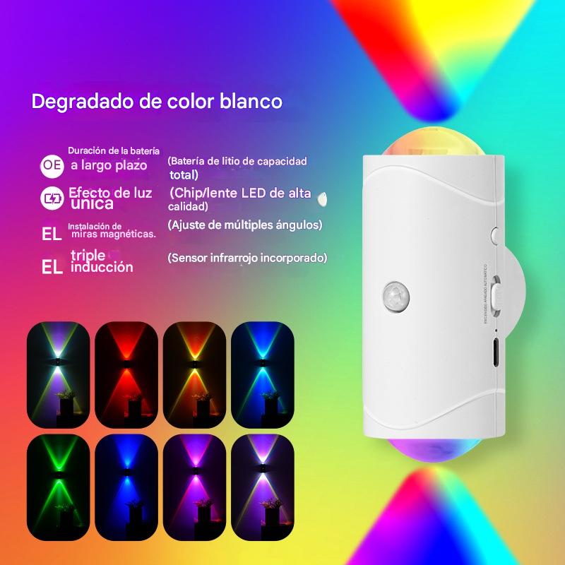 🔥Compra 1 y llévate 1 gratis🔥💡Luz nocturna inteligente con sensor de cuerpo humano, lámpara de pared magnética recargable