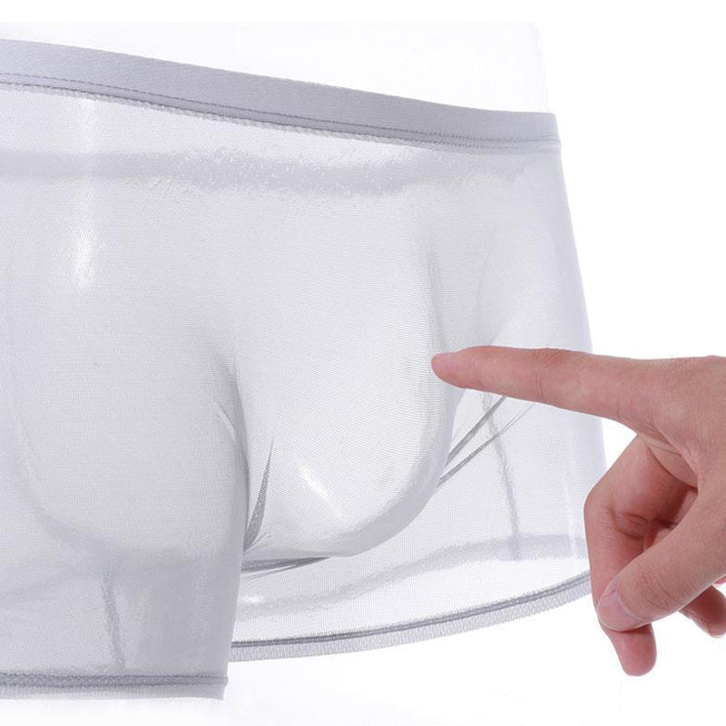😍【Pachet de 8】Boxeri subțiri din plasă de mătase glacială, respirabili și sexy