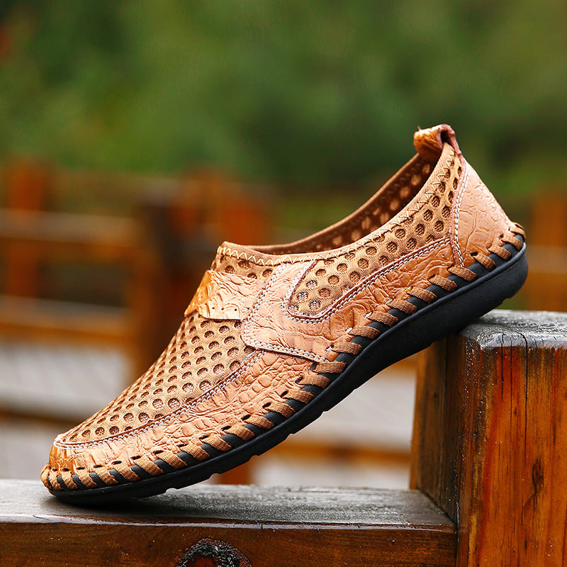 👞【38-50】Sandały męskie, zo solidnym splotem siateczki, lekkie i oddychające 3703970