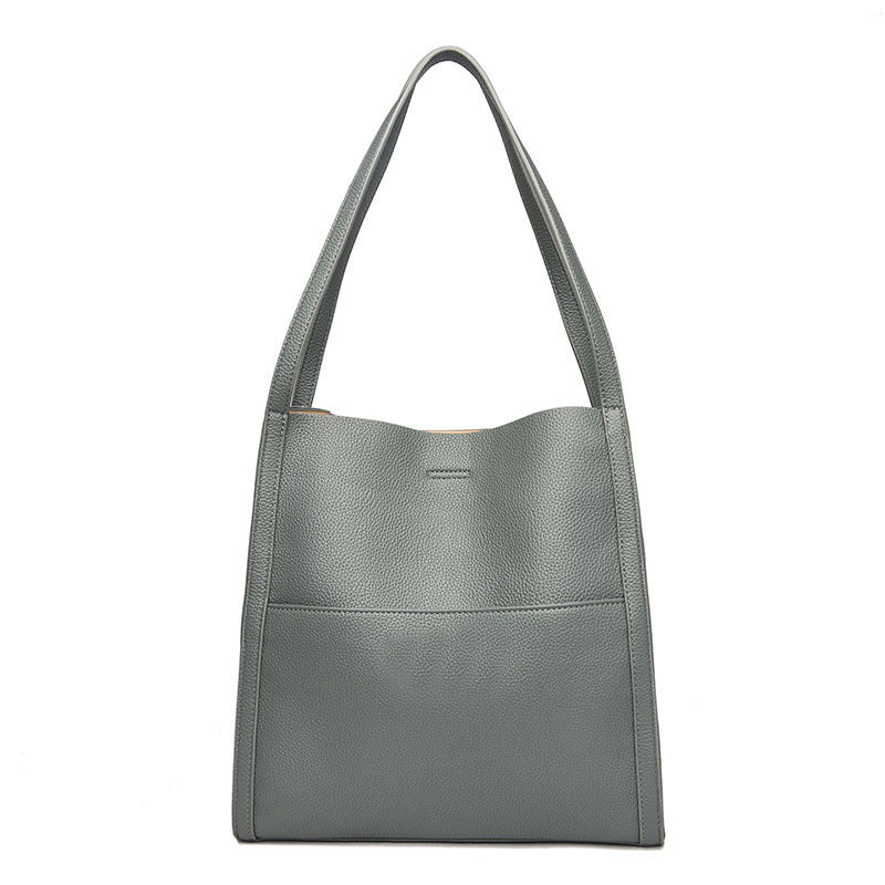 🔥👜👜【45% OFF】Veľkokapacitná jednoduchá jednofarebná jesenná mäkká kožená taška cez rameno