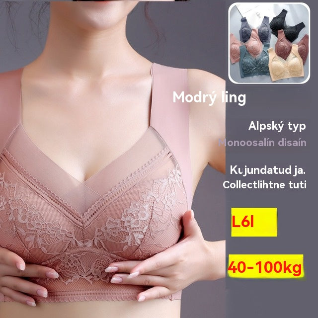 🔥🔥【Kupite 4, dobijte 4 gratis】Vruća rasprodaja👙【40-110 KG】Udoban bešavni čipkasti grudnjak