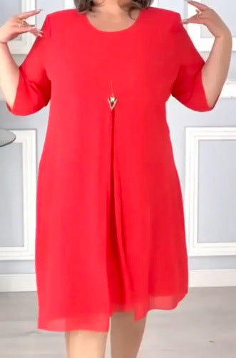 🔥🥰【S-5XL】2024 viacfarebné jednoduché šaty 3716710
