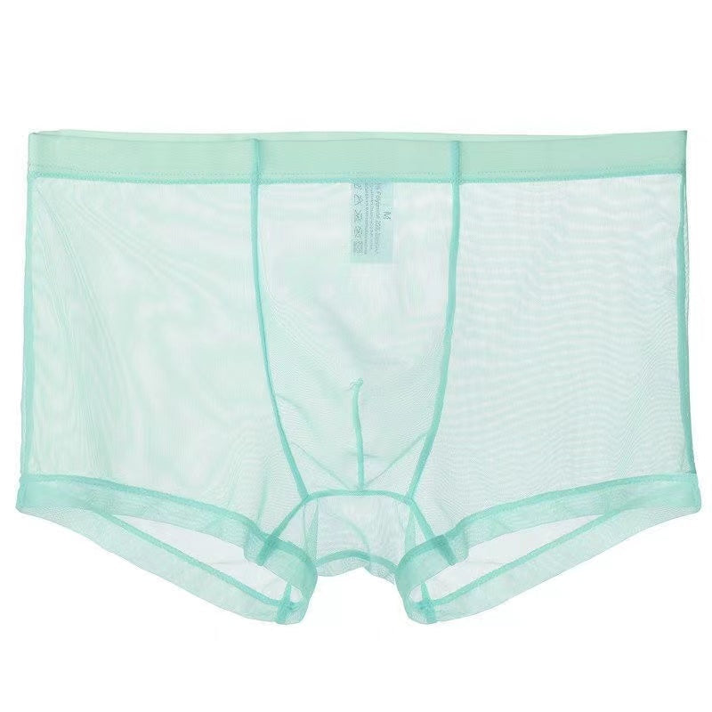 😍【Pachet de 8】Boxeri subțiri din plasă de mătase glacială, respirabili și sexy