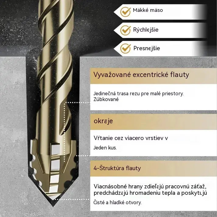 🛠🛠【6 KS 24 eur】【4+5+6+8+10+12 mm】Sada vysokopevnostných 6-drážkových excentrických vrtákov