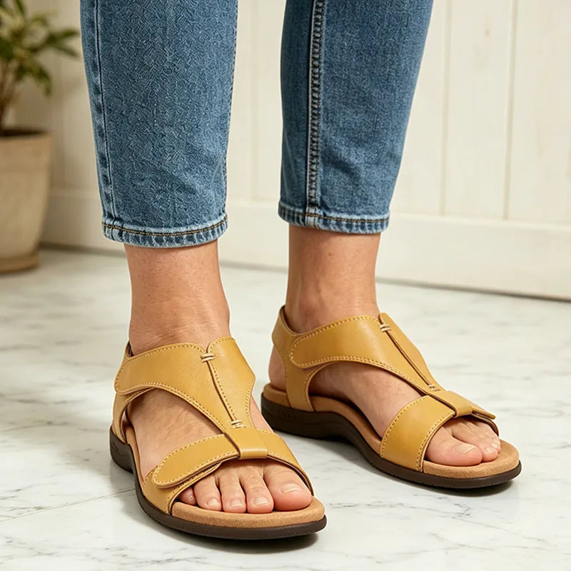 【Tallas 36-43】Sandalias de verano con suela blanda y soporte de arco, casuales y cómodas.