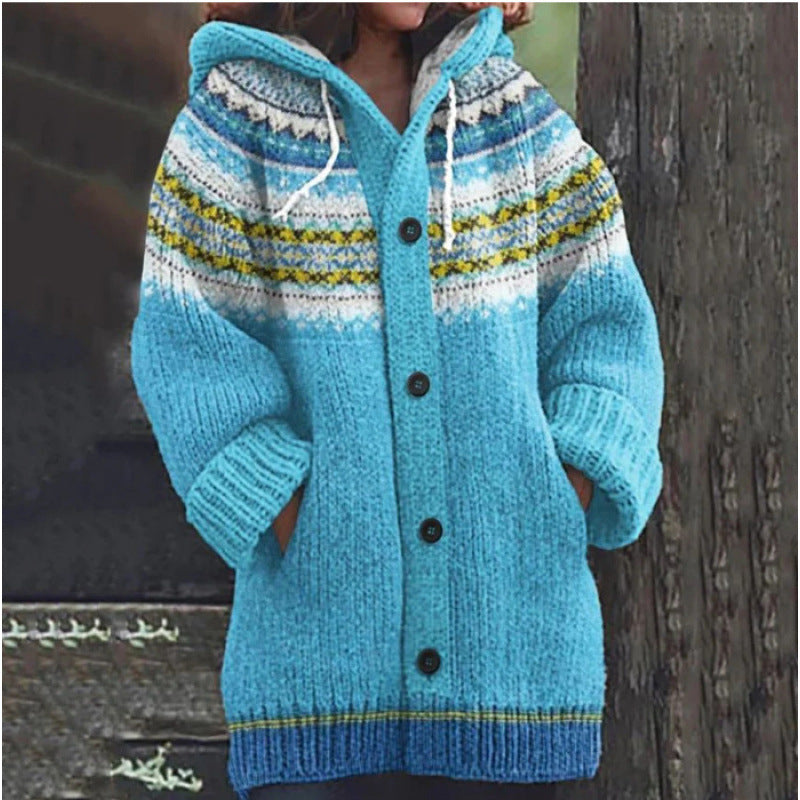 🔥【Tallas S~5XL】✨Nueva chaqueta con capucha retro, elegante y colorida, ideal para otoño/invierno