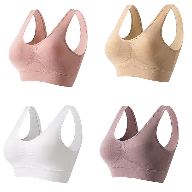 【4 kusy】【S-5XL】Sexi push-up podprsenka bez kostíc pre väčšie veľkosti