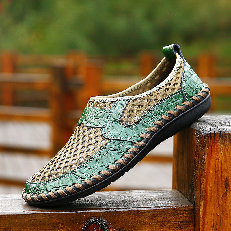 👞【38-50】Sandały męskie, zo solidnym splotem siateczki, lekkie i oddychające 3703970