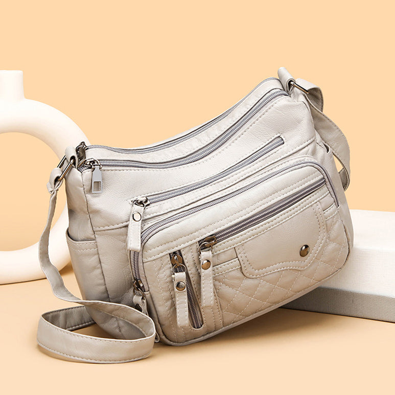 🔥2024 nová veľkokapacitná mäkká kožená taška cez rameno/crossbody kabelka
