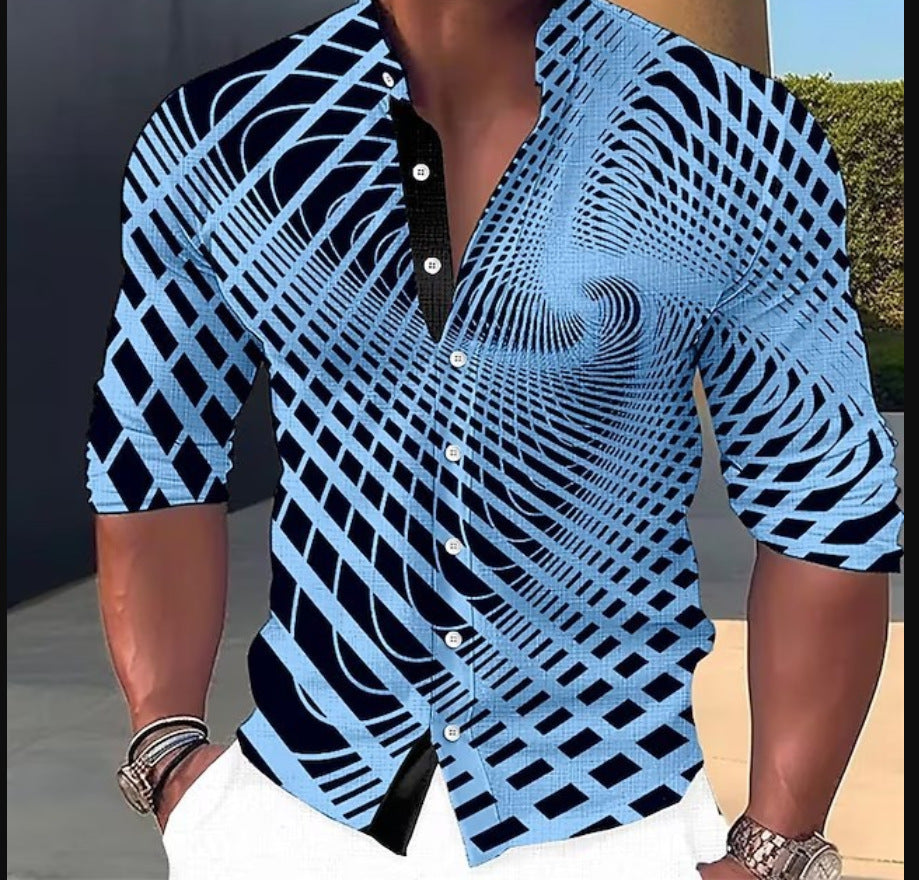 💥💥【Promoción por tiempo limitado】👔【S-6XL】Camisa estampada de algodón para hombre