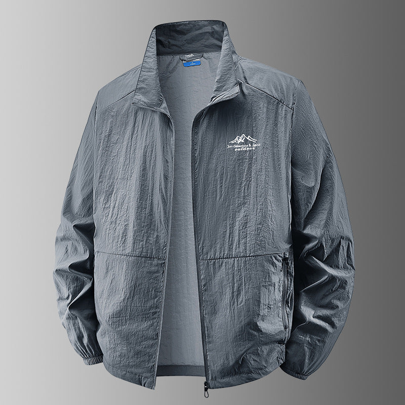 🔥【M-8XL】☀️Chaqueta ligera hombre, cuello alto, anti-viento y UV, ideal para viajes.Nuevos productos -49%