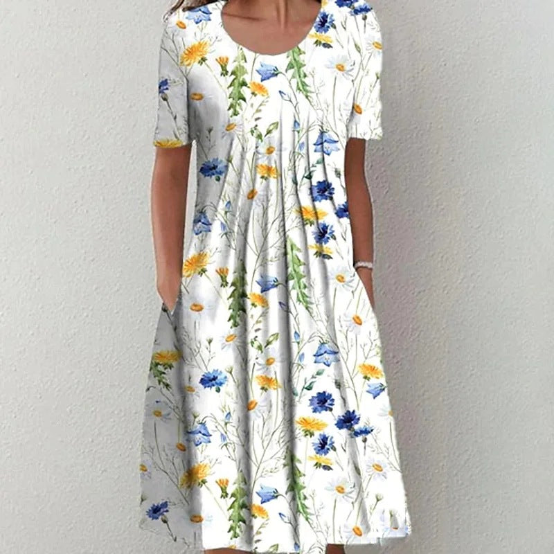 🌸🦋Nové dámské šaty s kulatým výstřihem a potiskem(S-3XL)3705260