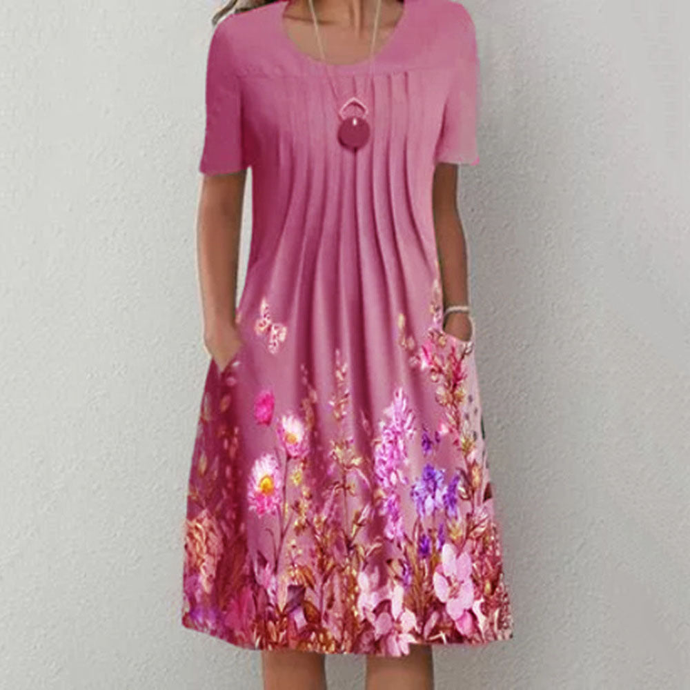 🌸🦋Nové dámské šaty s kulatým výstřihem a potiskem(S-3XL)3705260