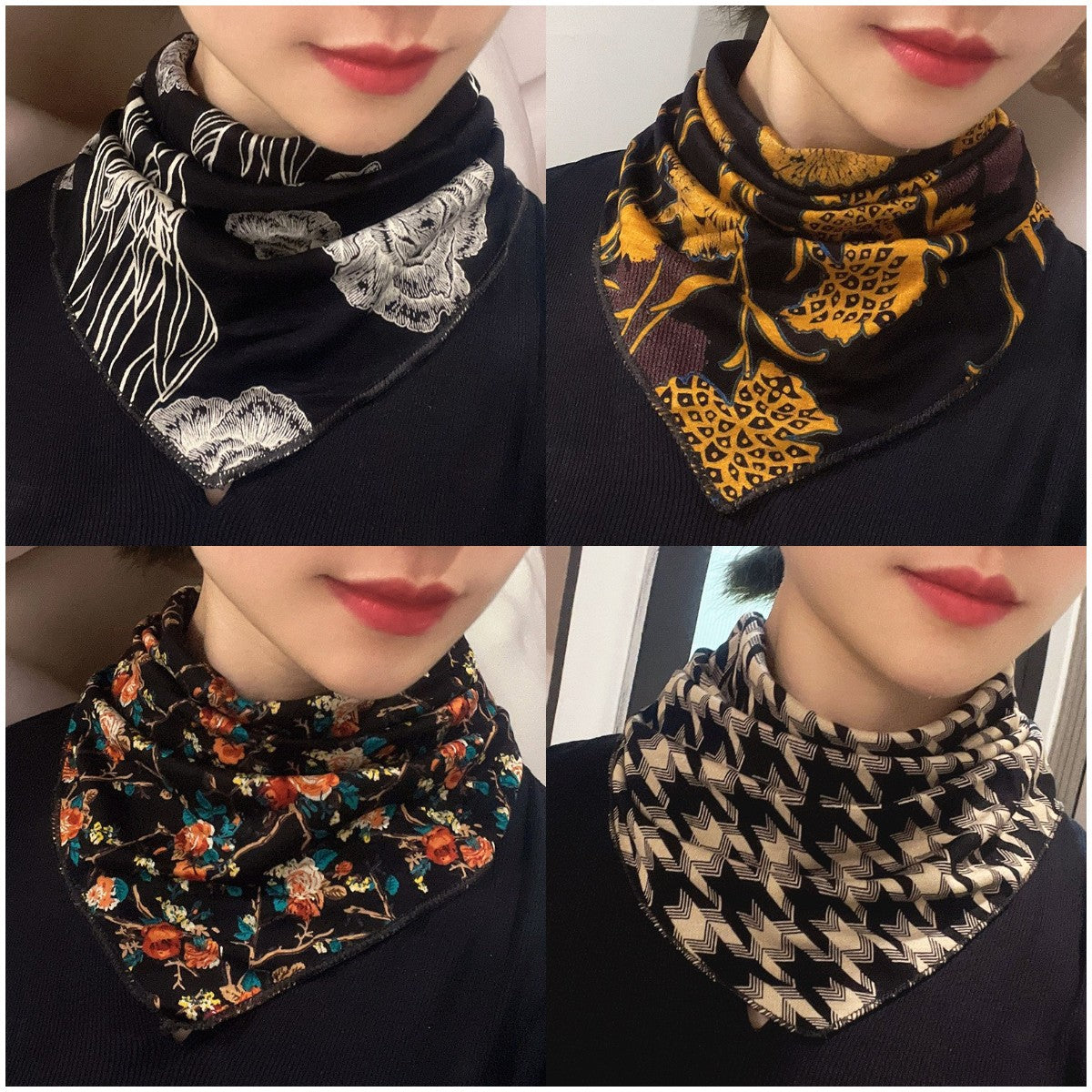 Compra 2, llévate 2 gratis(4 piezas)🍂 ¡Bufanda Triangular para Mujer: Abrigo y Estilo para este Otoño e Invierno!