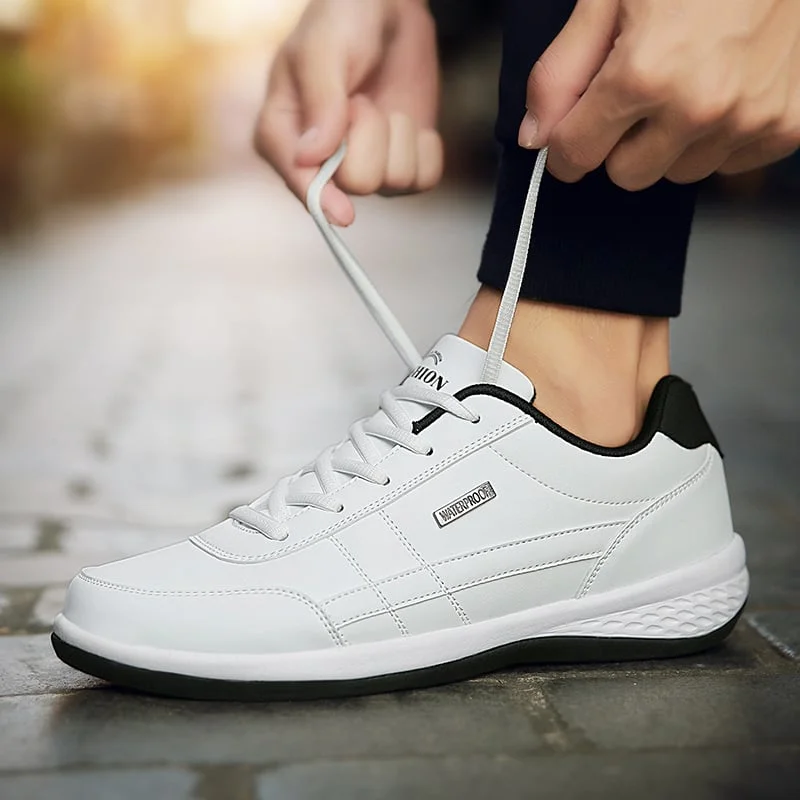 ✨【38-48】2025 nuevas zapatillas de deporte de cuero cómodas para hombre