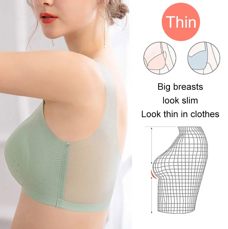 🌟【1 set = 3 bucăți】Sutien push-up fără cusături din mătase glacială 2025 ❄️Super confortabil | Potrivit pentru 40-120 kg | Confortabil și respirabil