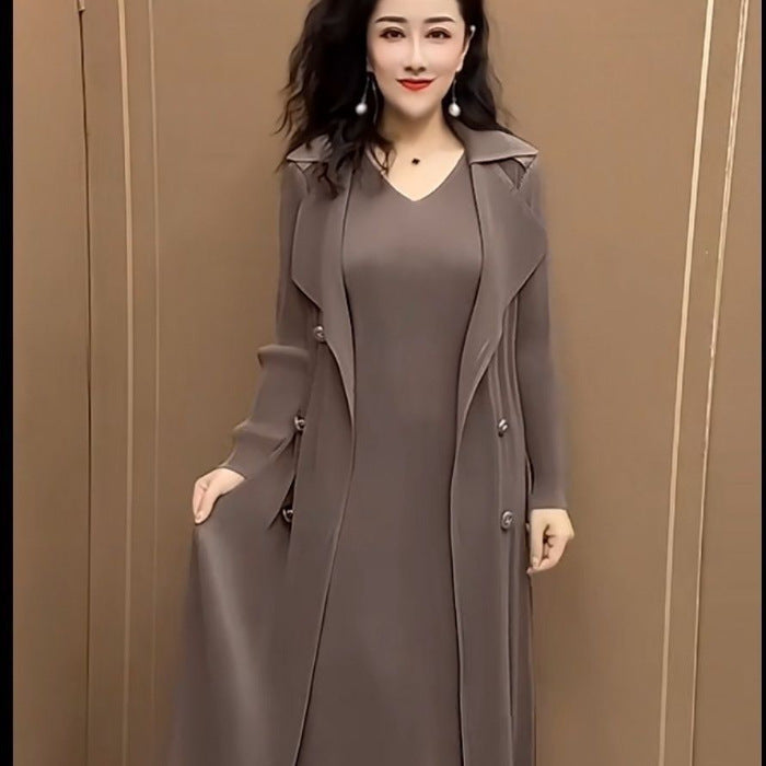 🍂【M-4XL】Jachetă de toamnă elastică, imitație de vânt, din două piese, 3746971