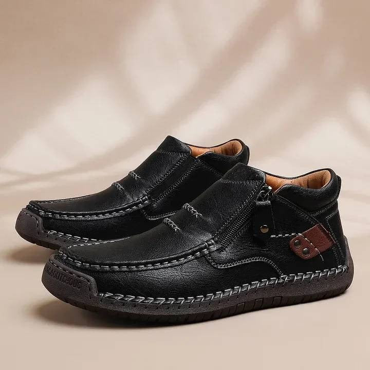 【38-48】👞Botas de cuero genuino cómodas para hombre, talla grande, hechas a mano, importadas, de primera calidad