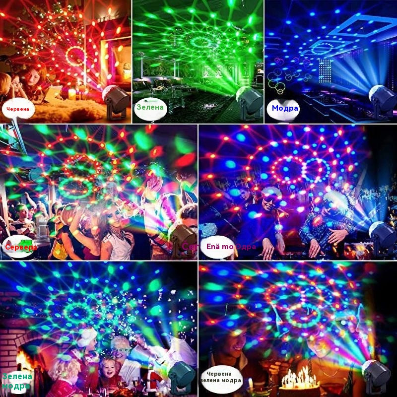 🎄 КОЛЕДНА ОФЕРТА! 50% ОТСТЪПКА за цветна въртяща се магическа диско топка