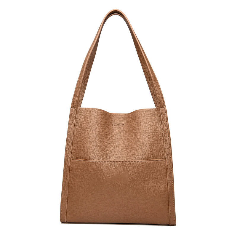 🔥👜👜【45% OFF】Veľkokapacitná jednoduchá jednofarebná jesenná mäkká kožená taška cez rameno