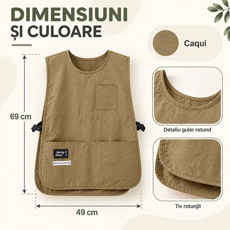 👩🍳✨ Mandil Chaleco Impermeable y Antimanchas – Ideal para Cocinar, Manualidades y Jardinería, con Ajuste Cómodo 🛡️