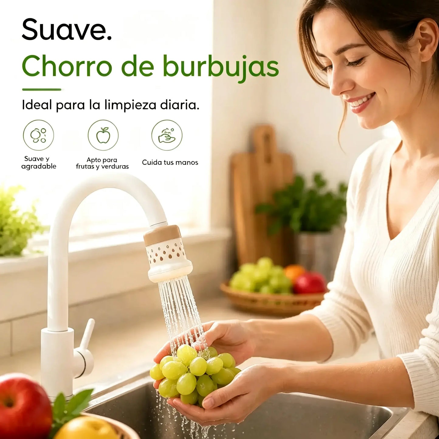 【Compra 1 y llévate 2 gratis】💦 Filtro de grifo antisalpicaduras -360° – Ahorra agua y lava mejor