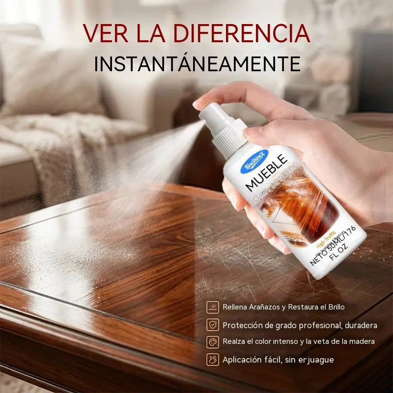 【Compra 1 y llévate 1 gratis】🪑 ✨ El abrillantador de muebles de alto brillo renueva la madera y el vinilo en segundos.