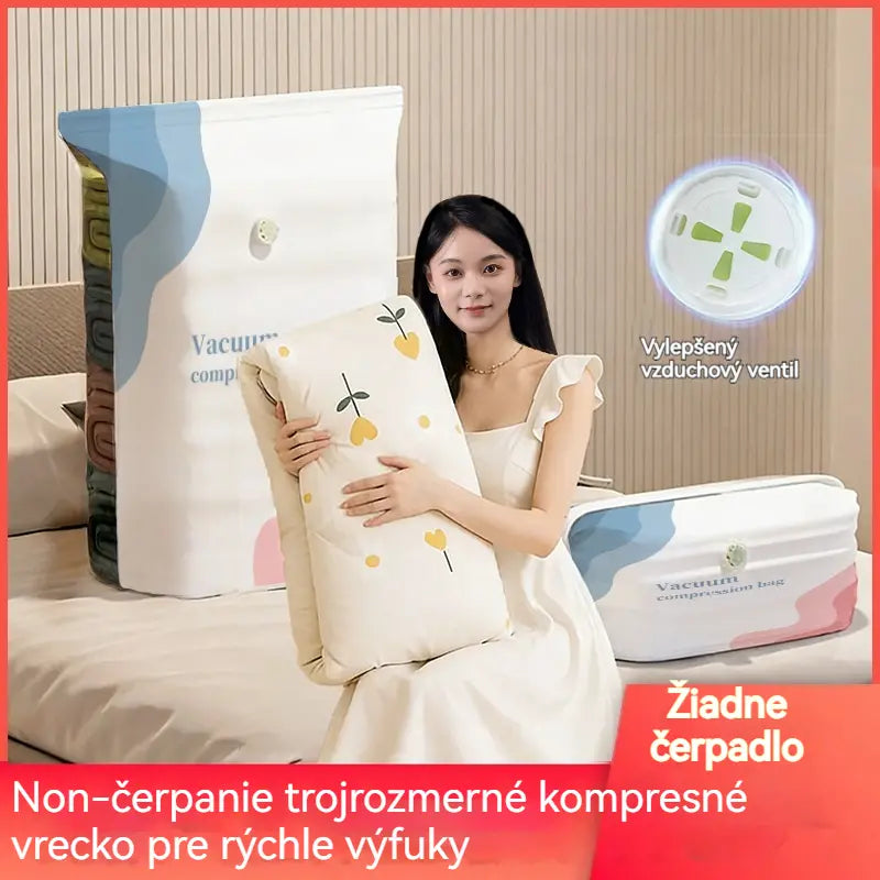 🧳 5 položiek len za 23 € 💨 Veľké stlačiteľné vákuové úložné vrecká: Nie je potrebné žiadne vzduchové čerpadlo, nepriepustné, ideálne na úsporu miesta v kufri a doma ✈️