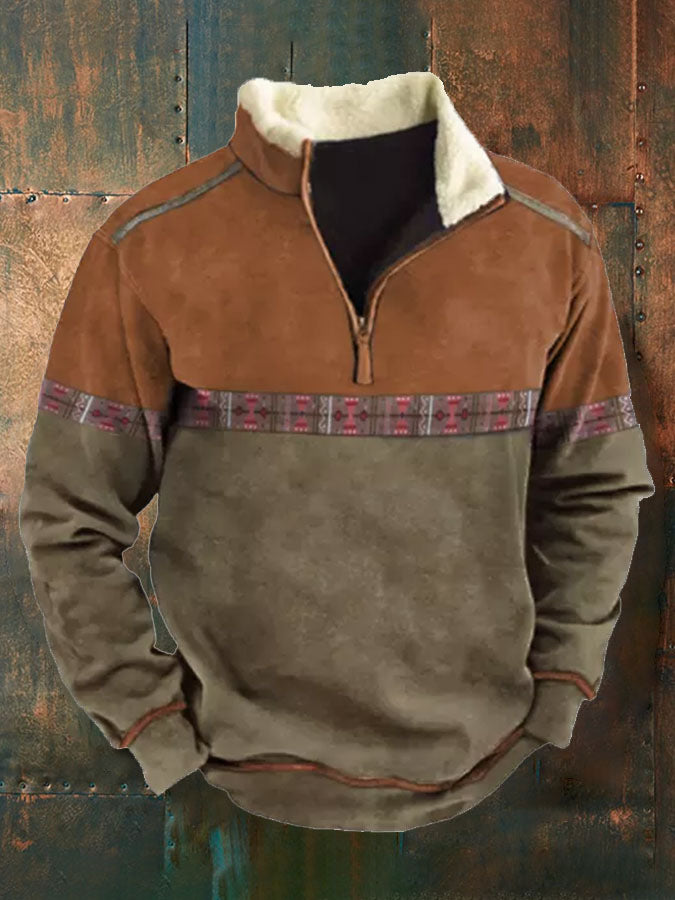 👕【Reducere 50%】【S-4XL】 Pulover călduros cu mânecă lungă pentru bărbați, cu imprimare 3D, la moda toamnă-iarnă 2024 3795393