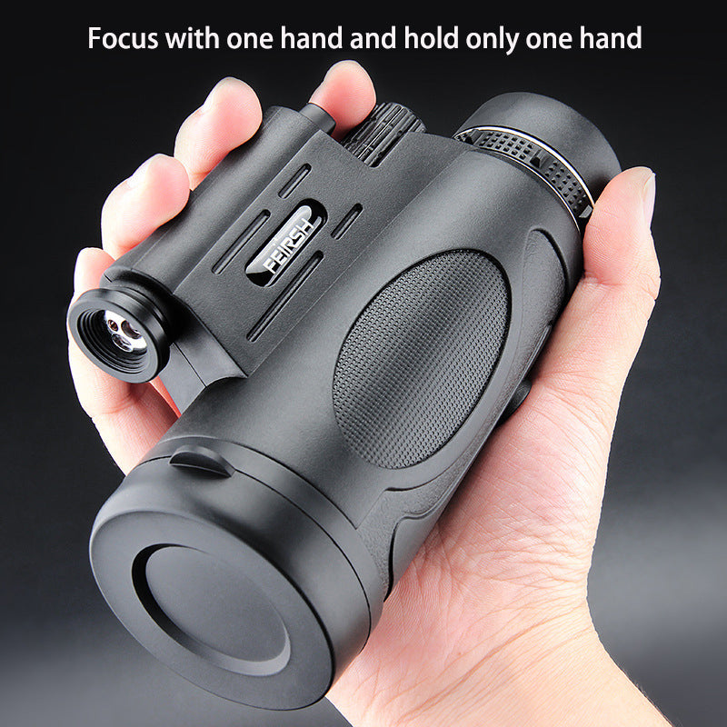 Binoclu monocular, binoclu cu vedere nocturnă de înaltă definiție 12x50 și lumină.