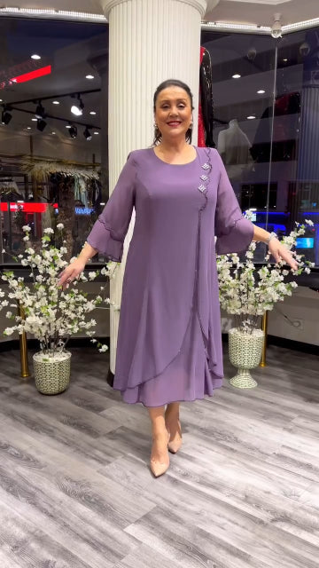 🌸【Reducere 50%】🔥【S-5XL】❤️ Rochie nouă din șifon de înaltă calitate 2024
