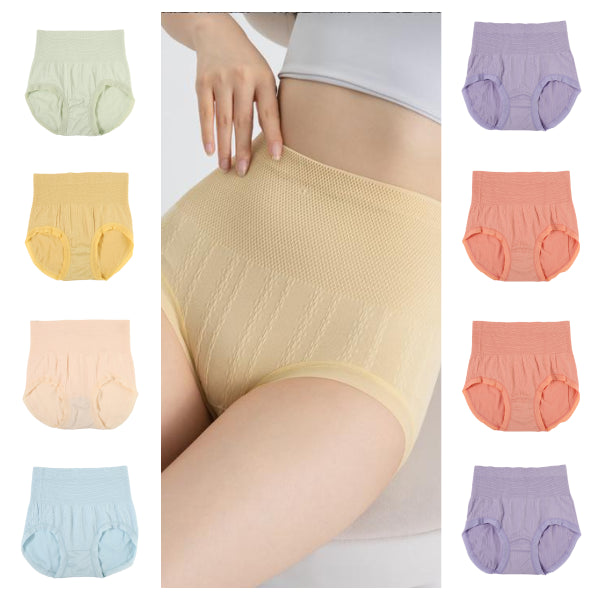 🔥🔥【8 kusů】Posledný deň - 50% zľava - Antibakteriálne nohavičky s vysokým pásom Tummy Control 3870893
