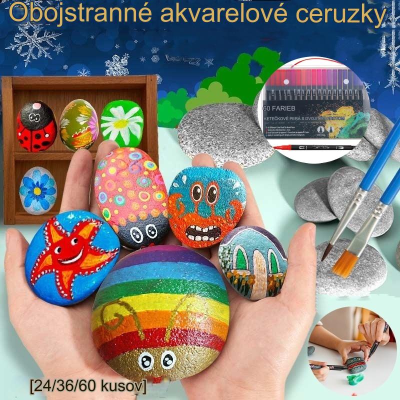 ✨🎨【24/36/60 buc.】Creioane acuarelă cu două fețe, lavabile fără a vă murdări mâinile 3823583