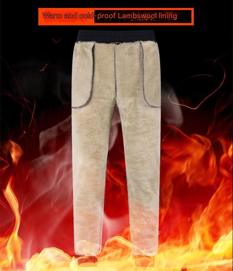 👖Zimné pánske ležérne teplé tepláky zo zahustenej jahňacej vlny 3823414