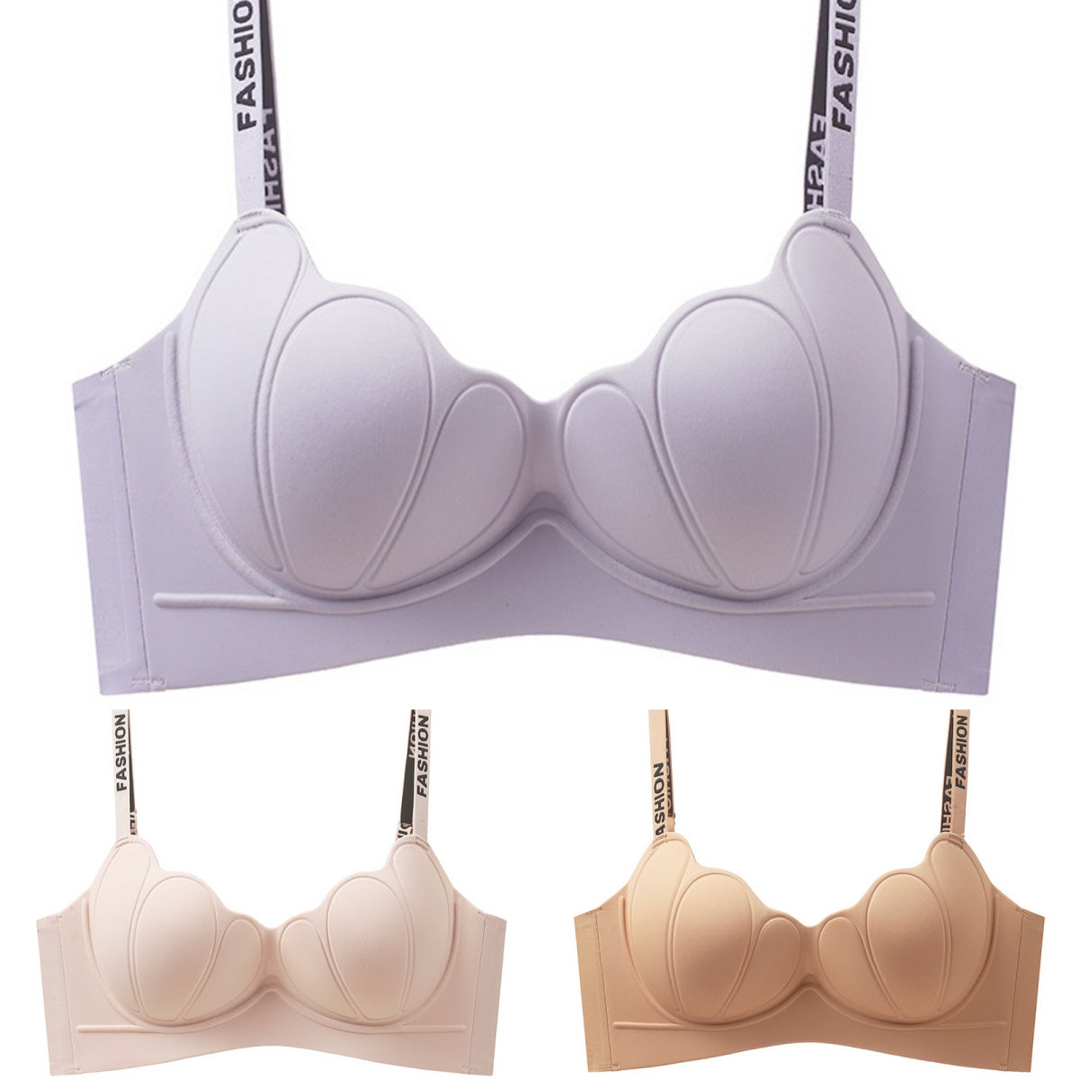 😍😍【3 bucăți】Sutien push-up pentru femei fără armătură, bumbac moale, confortabil și respirabil❤️【Preț special】