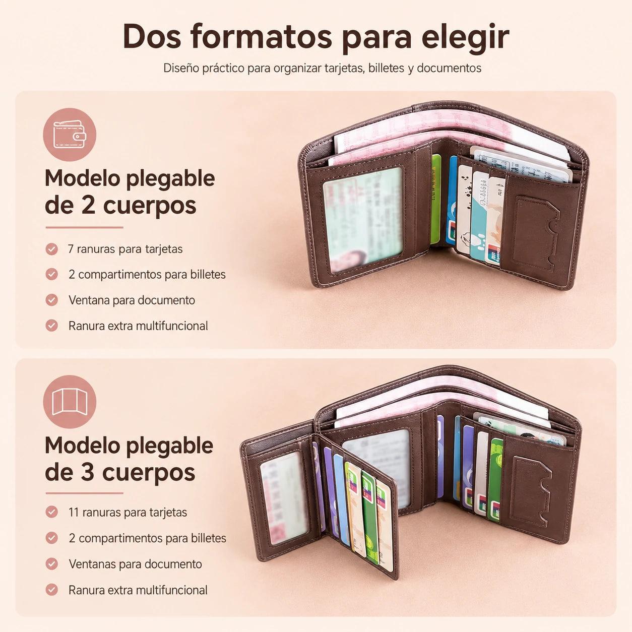 🐂✨ Nueva cartera de cuero genuino para hombre con sistema antirrobo