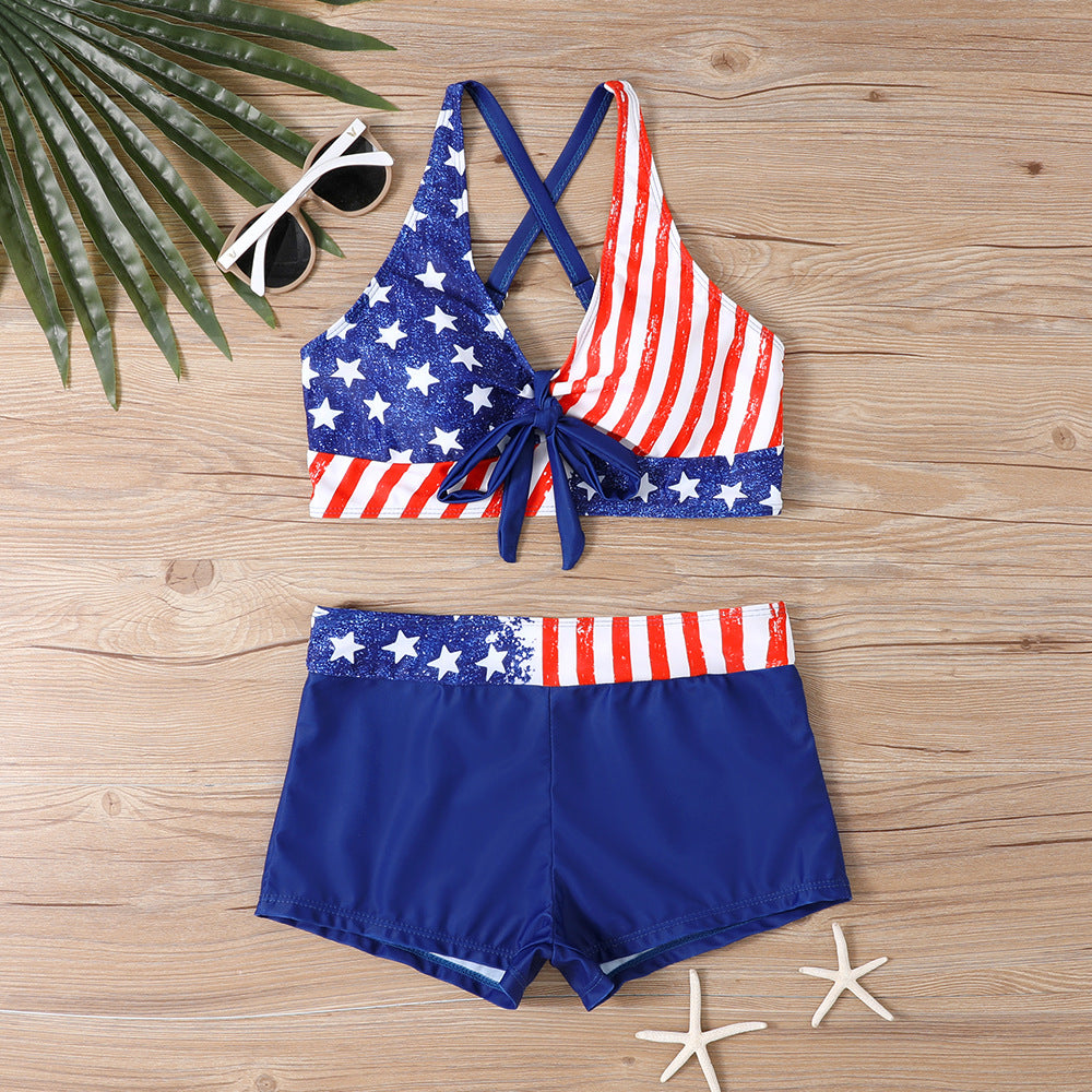 🏊👙【Kúp 1 a 1 dostaneš zadarmo】【S-5XL】🌴 Letné nové elegantné veľké plavky s potlačou, rýchloschnúce dvojdielne plavky