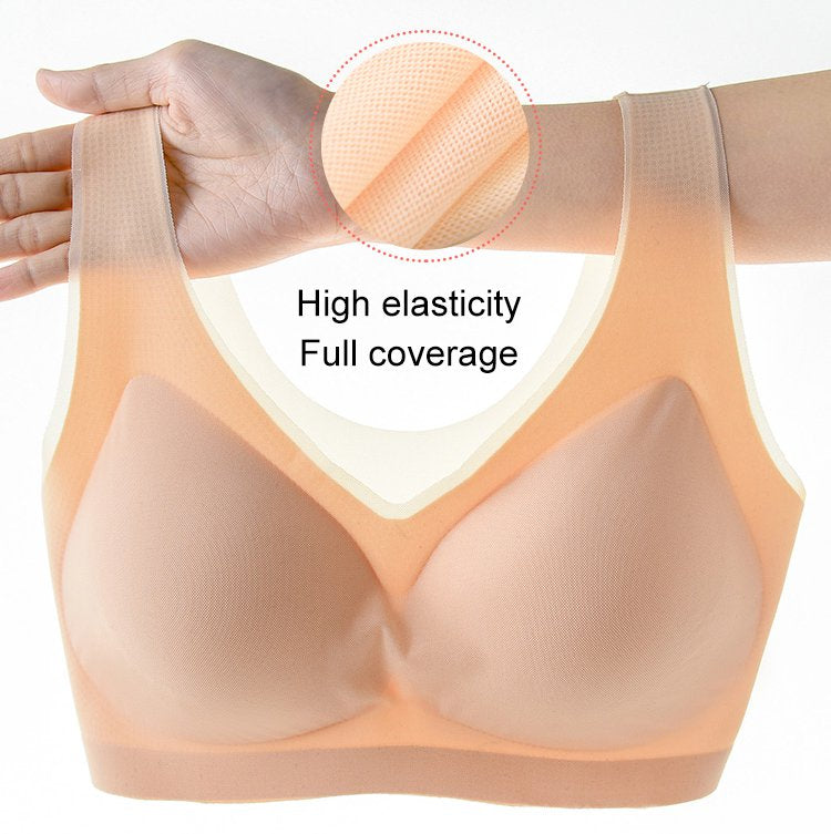 🌟【1 set = 3 bucăți】Sutien push-up fără cusături din mătase glacială 2025 ❄️Super confortabil | Potrivit pentru 40-120 kg | Confortabil și respirabil