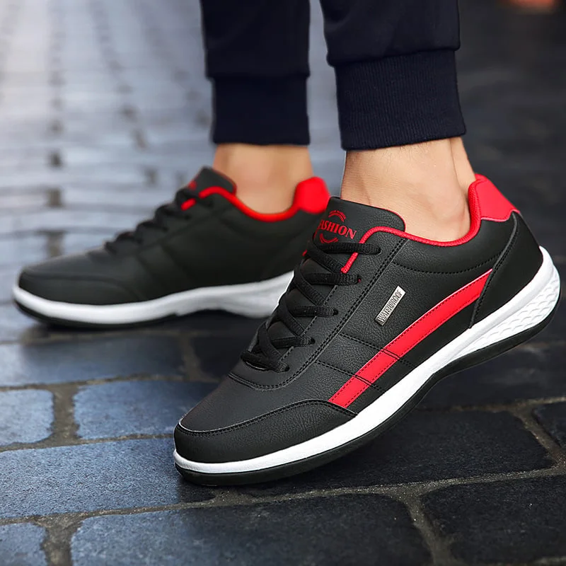 ✨【38-48】2025 nuevas zapatillas de deporte de cuero cómodas para hombre