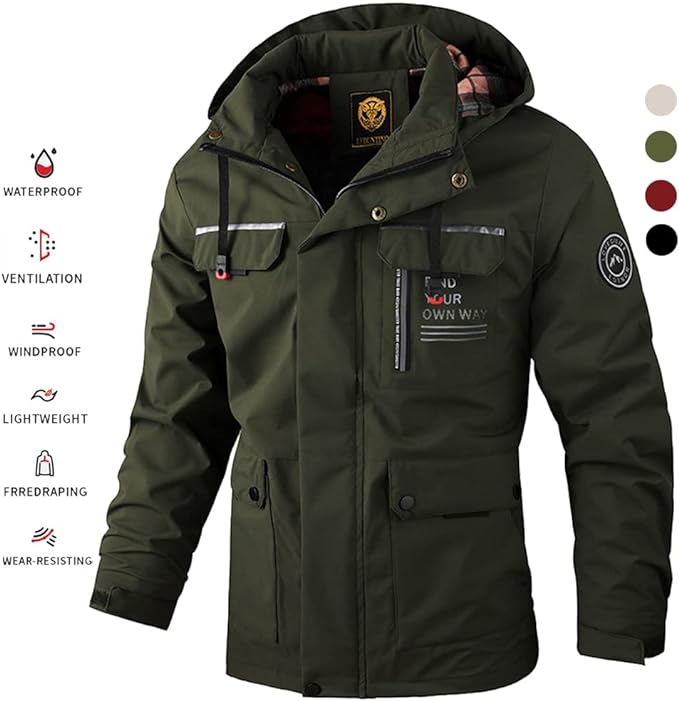 🔥 【M-4XL】 Nová pánska teplá vetruodolná a vodeodolná bunda na jeseň a zimu 2024 3834911